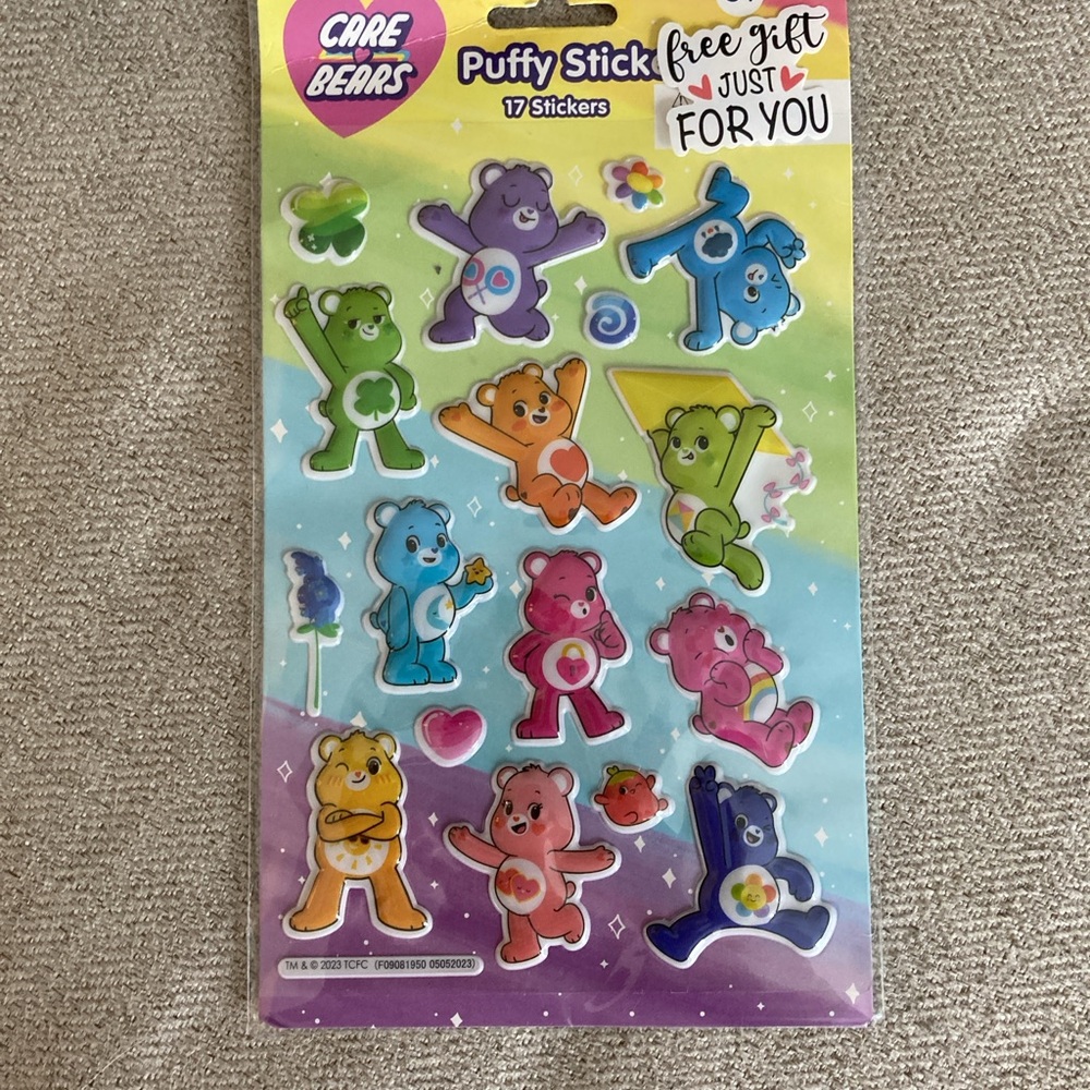 Care Bears Puffy Stickers - Multicolor Fun Pack
